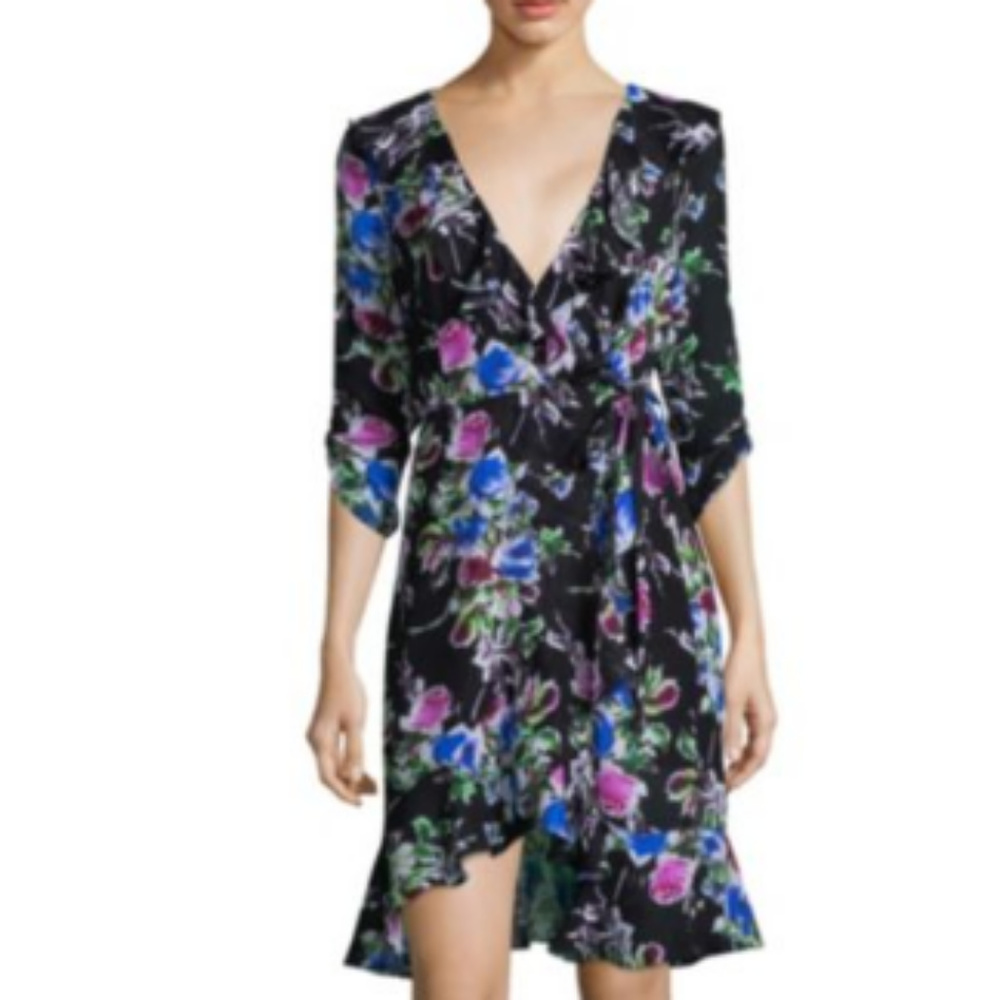 Milly of New York Black Silk Audrey Dress Size 8 - Picture 1 of 8